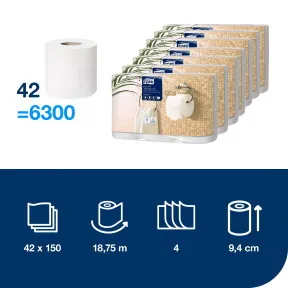 Toalettpapír kistekercs Prem.ExtSoft / 3.