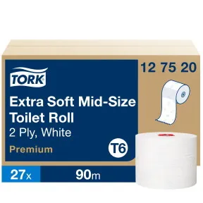 Toalettpapír tekercs Mide size