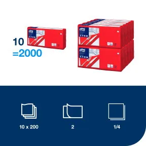 Szalvéta Lunch 1/4 hajtás / 4.