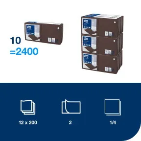 Szalvéta Koktél 1/4 hajtás / 3.