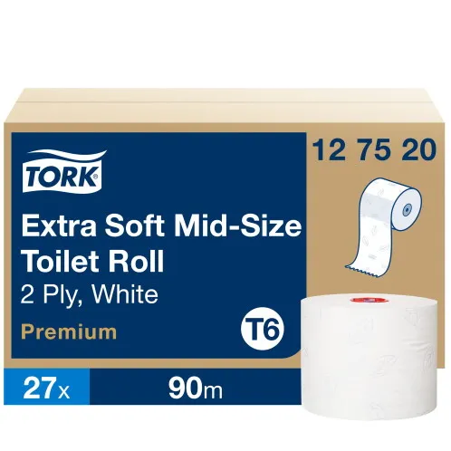 Toalettpapír tekercs Mide size